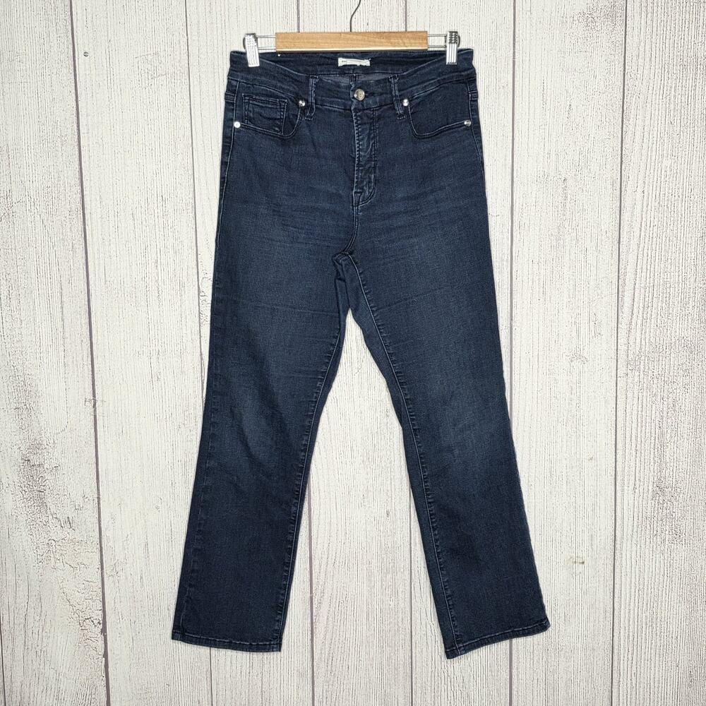 Good American Jeans Dark Wash Slim Straight, Size 8/29